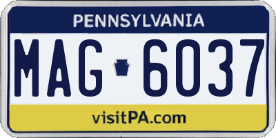 PA license plate MAG6037