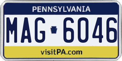 PA license plate MAG6046
