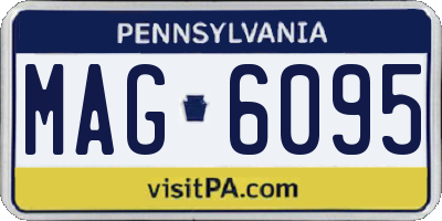 PA license plate MAG6095