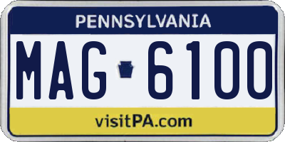 PA license plate MAG6100