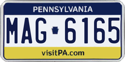 PA license plate MAG6165