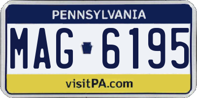 PA license plate MAG6195