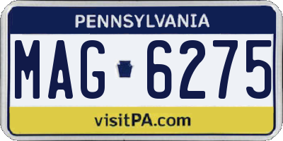 PA license plate MAG6275