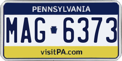PA license plate MAG6373
