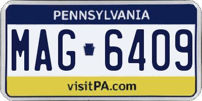 PA license plate MAG6409