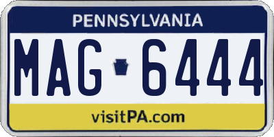 PA license plate MAG6444