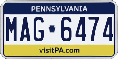 PA license plate MAG6474