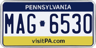 PA license plate MAG6530