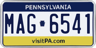 PA license plate MAG6541