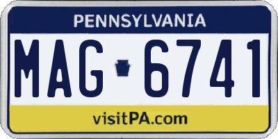 PA license plate MAG6741