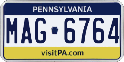 PA license plate MAG6764
