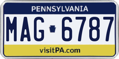PA license plate MAG6787