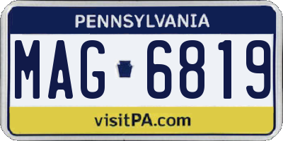 PA license plate MAG6819