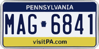 PA license plate MAG6841