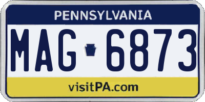 PA license plate MAG6873