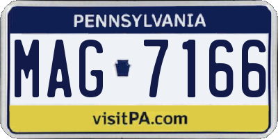 PA license plate MAG7166