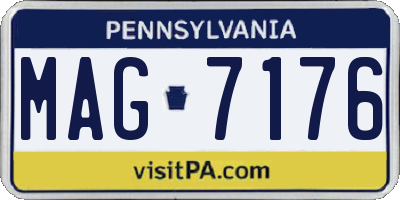 PA license plate MAG7176