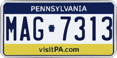 PA license plate MAG7313