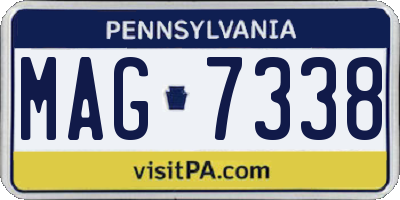 PA license plate MAG7338
