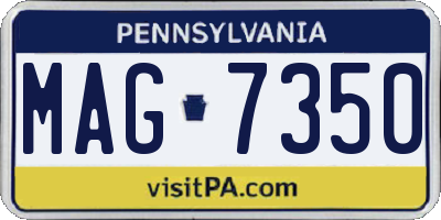 PA license plate MAG7350