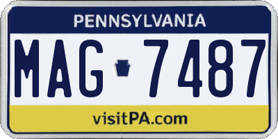 PA license plate MAG7487