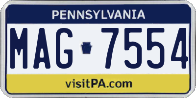 PA license plate MAG7554