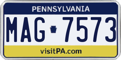 PA license plate MAG7573