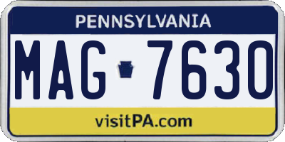PA license plate MAG7630