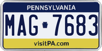 PA license plate MAG7683