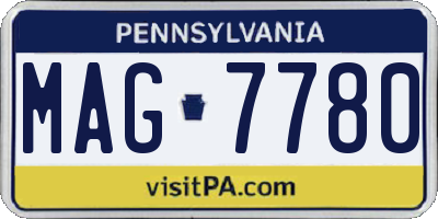 PA license plate MAG7780