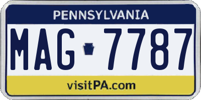 PA license plate MAG7787