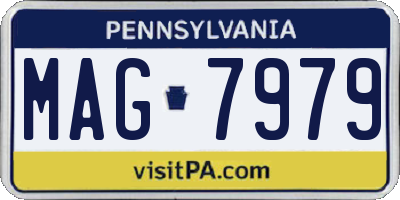 PA license plate MAG7979