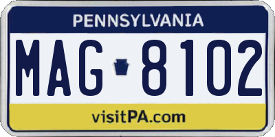 PA license plate MAG8102