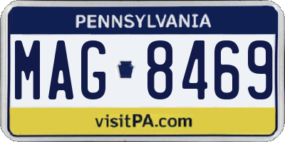 PA license plate MAG8469