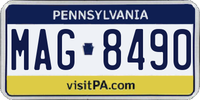 PA license plate MAG8490