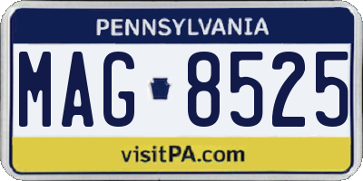 PA license plate MAG8525