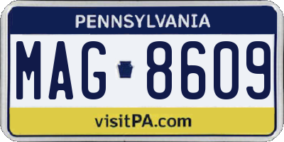 PA license plate MAG8609