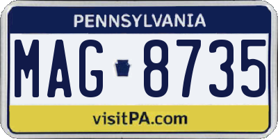 PA license plate MAG8735