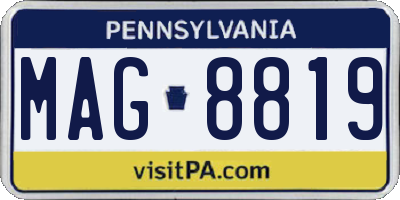 PA license plate MAG8819