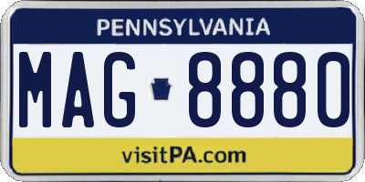 PA license plate MAG8880