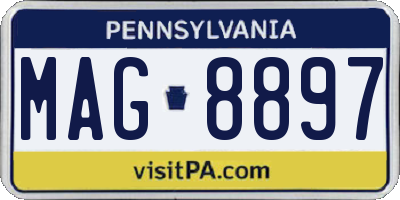 PA license plate MAG8897