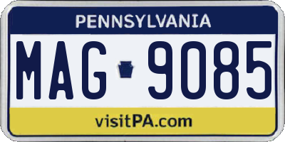 PA license plate MAG9085