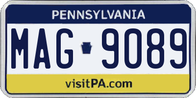 PA license plate MAG9089