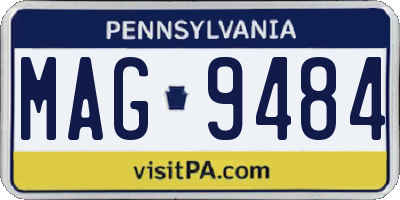 PA license plate MAG9484