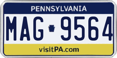 PA license plate MAG9564