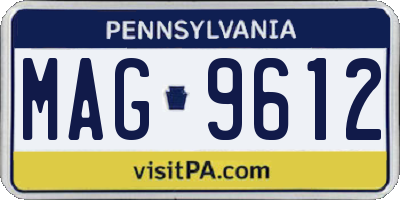 PA license plate MAG9612