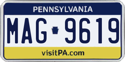 PA license plate MAG9619