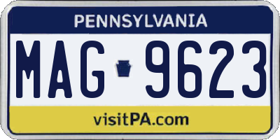 PA license plate MAG9623