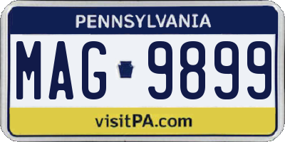 PA license plate MAG9899