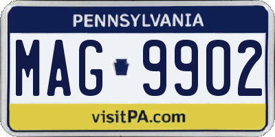 PA license plate MAG9902